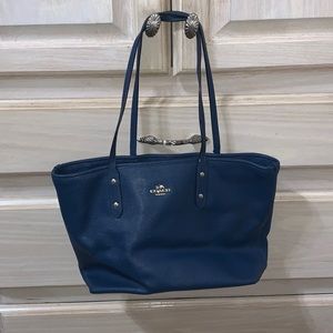 Navy Coach Tote Bag